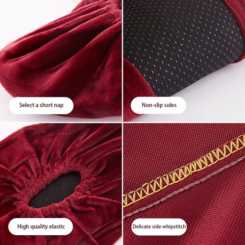 Flannel Shoe Covers Indoor Warm Washable Reusable 31cm 1