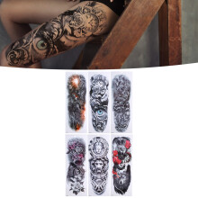 6 Stück Männer Arm Tattoo Temporäre Tattoos Aufkleber Fake Tatoo Body NEU