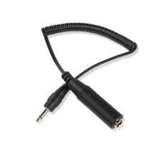 3.5mm to 1/4 inch TS Mono Coiled Audio Cable, GoldPlated Connectors for Guitar, Amplifier or Speaker