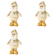 3X Santa Christmas Dolls Standing Figurines for Christmas Window Decoration Christmas Santa Dolls C