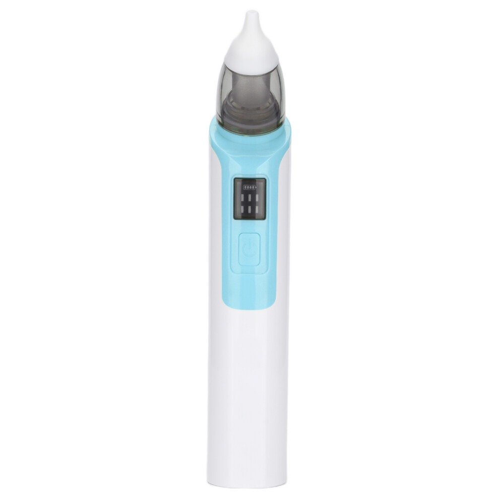 Blue Waterproof Baby Nasal Aspirator With Soft Silicone, Usb Rechargeable, Strong Suction,