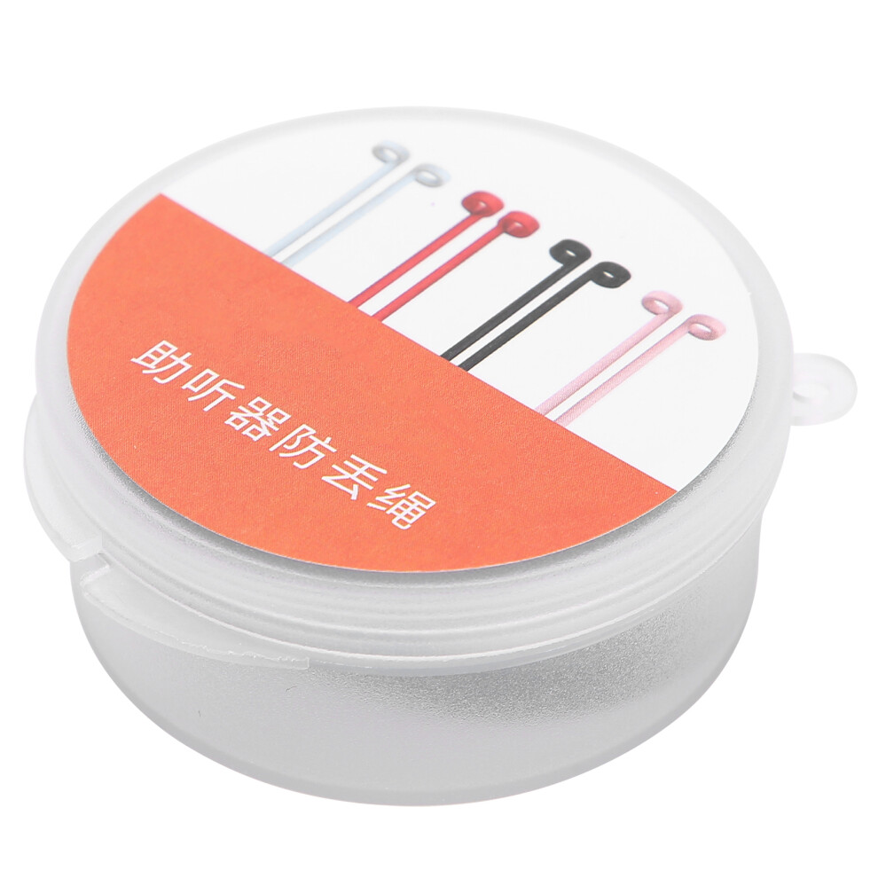 Black Silicone Hearing Aid Anti-Lost Lanyard Strap For Elderly,
