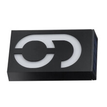 Solar House Number Light 850mAh Rechargeable LED IP55 Black/White