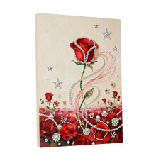 (Red Rose-3) DIY Gem Pearl Diamond Art Frame Set, 11.81x15.75in Colorful Canvas, Home Decor Display - Clover