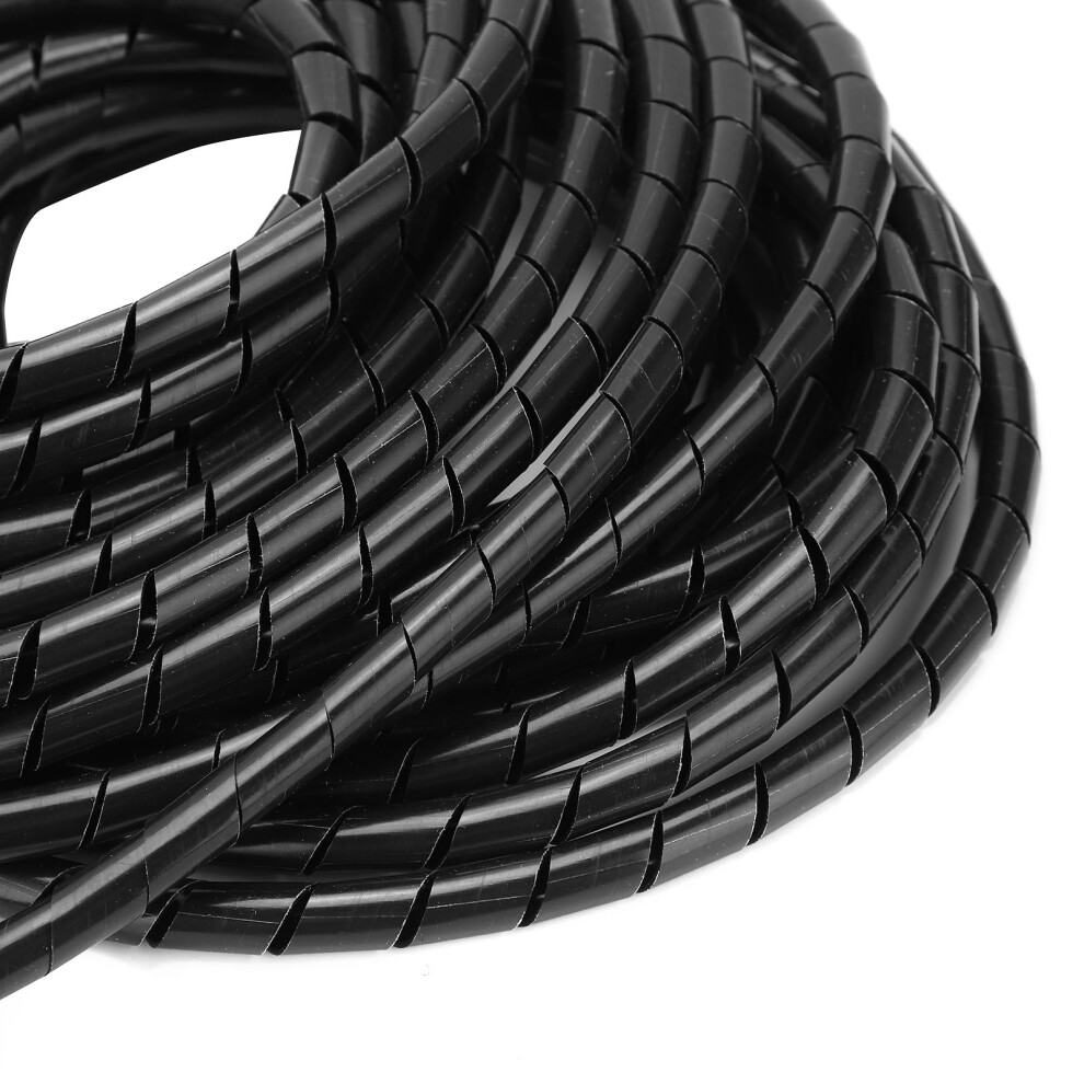 10m PVC Spiral Wire Wrap Black