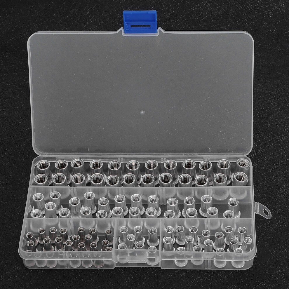 Rivet Nuts 100Pcs M4 M5 M6 M8 Aluminium Flat Top