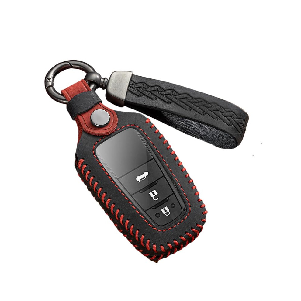 Key Fob Cover For Toyota Rav4 Camry Chr Avalon 2018Â2024, Leather ScratchâResistant Protector Black 9330225097006