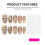 (M) 10Pcs Gold Foil False Nails with Glitter for Wedding 3