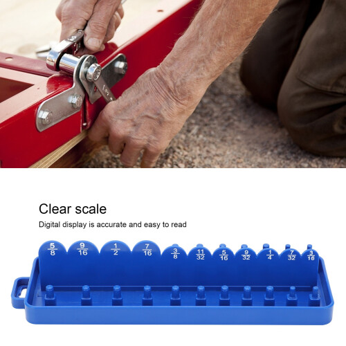 1/4in Socket Organiser Polypropylene Case Insert Row Rail Hanger for Toolbox 2