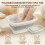 (White, Without Lid) Heated Foot Spa Massager with Foldable Basin 3