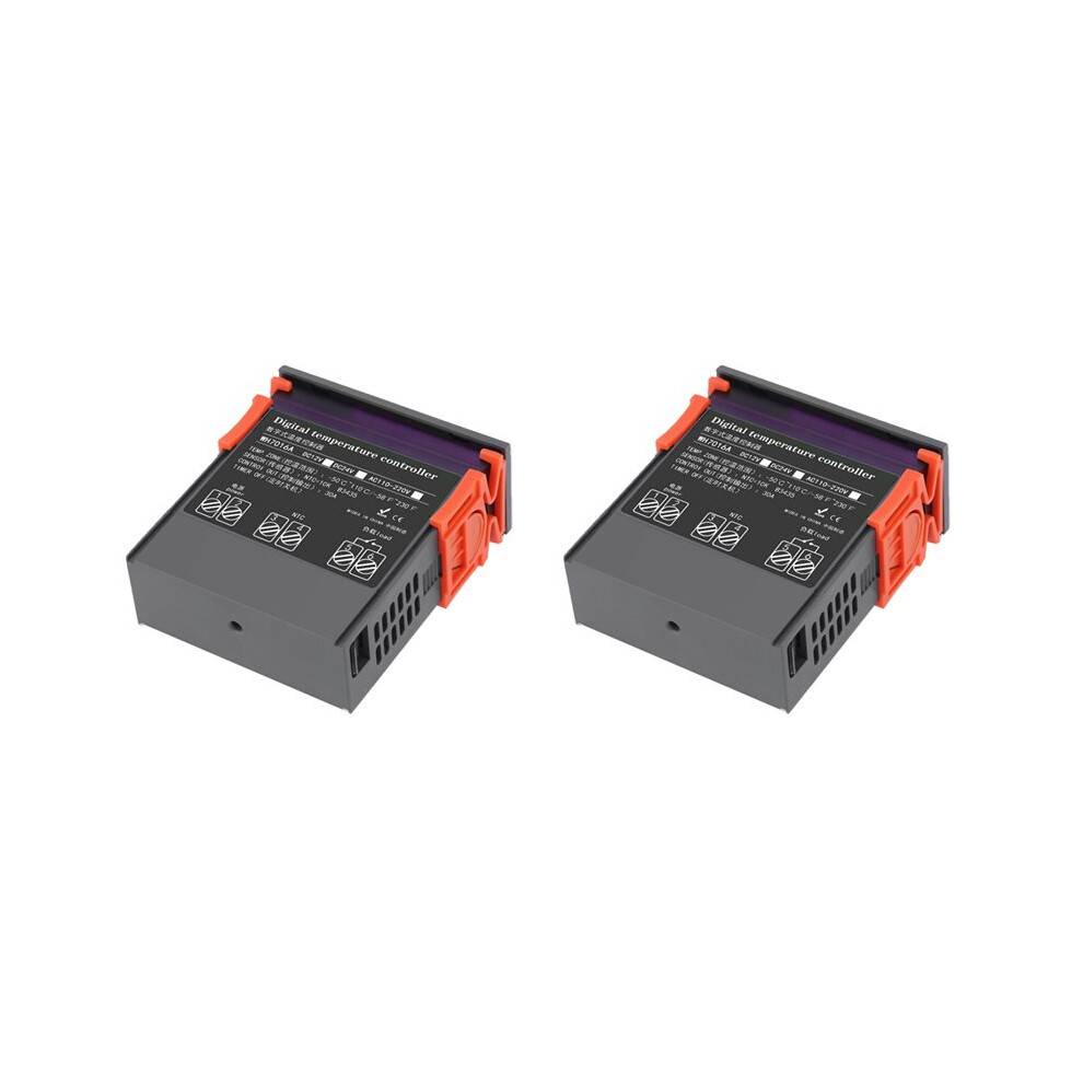 2X 7016A Digital Temperature Controller 220V 30A With High-Power Temp Control Thermostat Heating Cooling Ntc Sensor 6033427380664