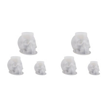 Schedel Hars Mal, 6 Stuks 3D Schedel Siliconen Mal voor Hars Schedel Kaars Mal Handgemaakte Kaars Maken Mal DIY Ambachtelijke Mal