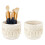 (White) Boho Woven Tassel Basket - Makeup Organizer 3