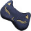 Χαριτωμένο βοήθημα ύπνου σχεδίασης γάτας, ποιοτική σατέν ρυθμιζόμενη μάσκα για 1