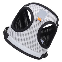 Arnés para perros de malla de doble capa gris 0.5-10kg