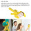 Multifunctional Handheld Paint Edger Roller Brush Kit - White & Yellow 9