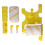 Multifunctional Handheld Paint Edger Roller Brush Kit - White & Yellow 10