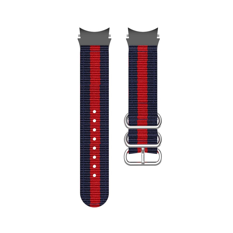 Canvas Smartwatch Strap For Watch 4/4 Classic 40Mm/42Mm/44Mm Blue Red Blue,Red 7891391427285