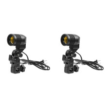 2X Light Lamp Photo Studio E27 AC Socket Photography 1.8M Cable Cord Bulb Stand with Umbrella Holder Bulb Mount US Plug