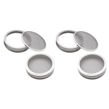 Set di 4 Kit di Coperchi per Vasetti per Germogliatura Nel Acciaio Inossidabile per Un'Eccellente Ventilazione Adatto per Produrre Semi di Germogli