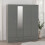 Seconique Denver 4 Door 2 Drawer  Wardrobe - Grey Gloss 1