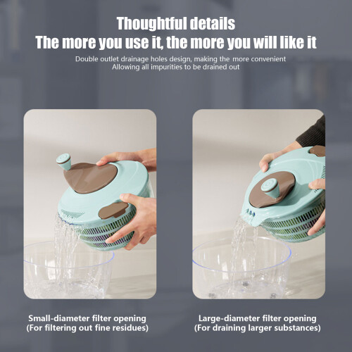 Salad Spinner with Clear Serving Bowl Lettuce Dryer Spinner 1