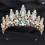 (O) Bride Crystal Flower Crown - Wedding Hair Accessory 2