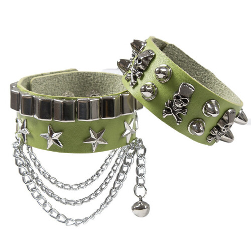 Schwarzes Armband aus PU-Leder mit Quaste