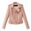 Women's Plus Size Pink Zip-Up Motorcycle Jacket L 1