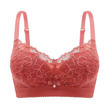 Bras for Women Full Coverage Anti Sagging Push Up No Underwire Bra Seamless Wireless Lace Cooling Comfy Bras Watermelon Red 2XL