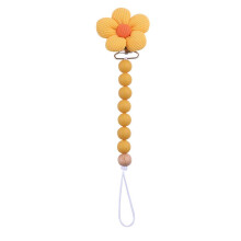 Food-Grade Silicone Flower Pacifier Clip 1 Pack