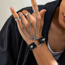 Geometrisches Gliederkettenarmband für Damen und Herren