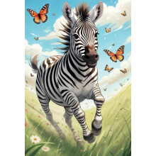 Anime-Style Zebra Wooden Puzzle 1000 Pieces