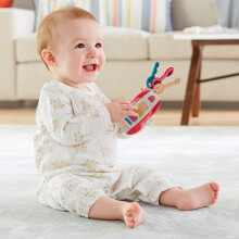 Chave de brinquedo interativa para bebê, com música e luzes, ideal para aliviar a dor de dentição em bebês de 0 a 2 anos. Estimula o aprendizado