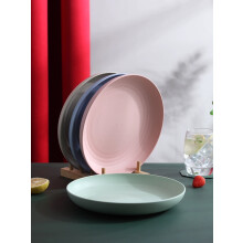 4Pcs Lightweight Wheat Straw Plates Unbreakable Reusable Dinner Dishes Plates Set Dishwasher & Microwave Safe