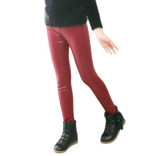 Skinnleggings til jenter med magekontroll, stretch, høy midje og tynn fôr, 3-4 år
