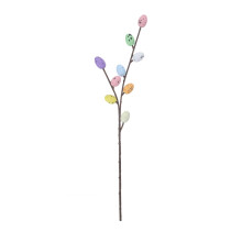 Spring Easter Egg Floral Picks 11 inch Pastel Artificial