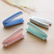 4Pcs/Set Portable Travel Folding Hair Brush Compact Pocket Hair Comb Double Headed Anti-static Comb