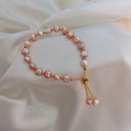 Pulsera vintage barroca de perlas para mujer