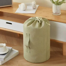 Non-woven cylindrisk snoreopbevaringspose til quilts, sengetøj og tøj – Let, foldbar, rød/grå/grøn/khaki