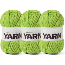 Fluffy Chenille Yarn for Crocheting – Chunky Velvet Yarn for Amigurumi, Baby Blankets, Hats, Socks – 87.4 yds/3.5 oz