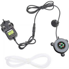 Luce LED impermeabile a cambio colore per acquario, rotonda, con diffusore di bolle, lampada decorativa per acquario e piscina.