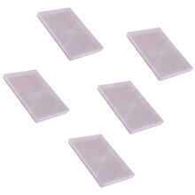 5-pack genomskinliga platta förvaringslådor för att organisera pärlor, verktyg, brev och papper, genomskinliga arrangörer