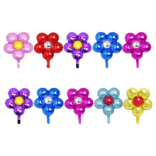 Flower-Shaped Aluminum Foil Balloons Assorted Colors 10-Pack