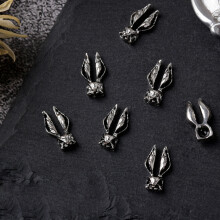 10Pieces/set Vintage Skull Heart Charms Art Decoration Metal Manicure Accessories Decoration