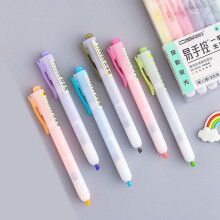 Textmarker-Set, verschiedene Farben, weiche Spitze, schnelltrocknende, nicht durchdringende Tinte, ideal für Büro und Zuhause, 6er-Pack