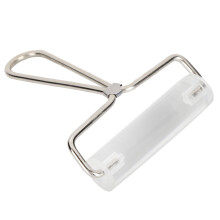 Transparante acryl kleiroller met stalen handvat voor reliëf en stempelen, multifunctioneel handgereedschap voor beeldhouwen en kunst.