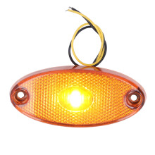 Luz de sinalização lateral, 1000LM, capa à prova de intempéries, âmbar, indicador frontal e traseiro para barcos e veículos marítimos de