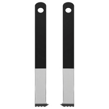 2 Pcs Paver Puller Tool, Serrated Edge, Heavy Duty Metal Extractor, 8.9", Black Plastic Handle – Compatible with Garden/Patio Pavers