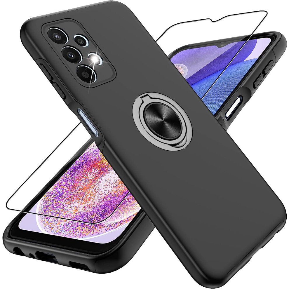Galaxy A23 5G Case With Hd Screen Protector, Shockproof, 360 Magnetic Ring Holder & Kickstand Â Compatible With Samsung Galaxy A23 5G 9448483612234
